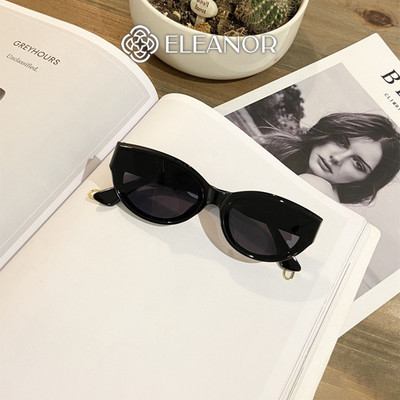 Kính râm nam nữ Eleanor Accessories dáng mắt mèo màu đen kính mát cá tính phụ kiện thời trang 6049
