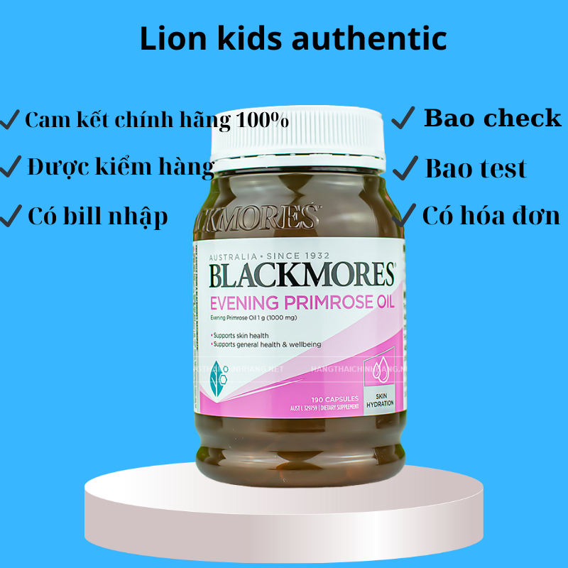 Tinh Dầu Hoa Anh Thảo Blackmores 190 Viên [Ib Xem Bill] Phiên Bản Nâng Cấp Nhiều Viên Nhất Mẫu Mới