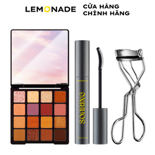 Combo trọn bộ Lemonade gồm: 01 Bảng mắt Aesthetic 20.8g, 01 Chuốt mi Mascara Soaring 6ml và 01 Kẹp mi cong lâu 22g