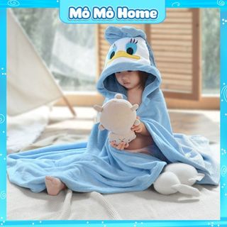 Áo choàng tắm cho bé có mũ khăn tắm, khăn choàng nhiều mẫu kích thước 140x70cm - Mô Mô Home