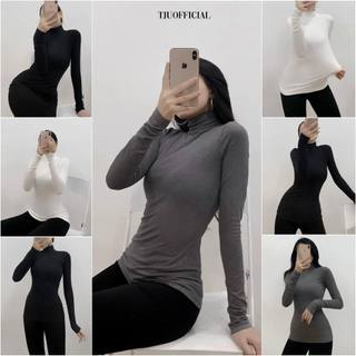 Áo giữ nhiệt nam/nữ cổ cao chất thun co giãn bốn chiều thoải mái  (+10% phí sàn) (T-Ju thiết kế)