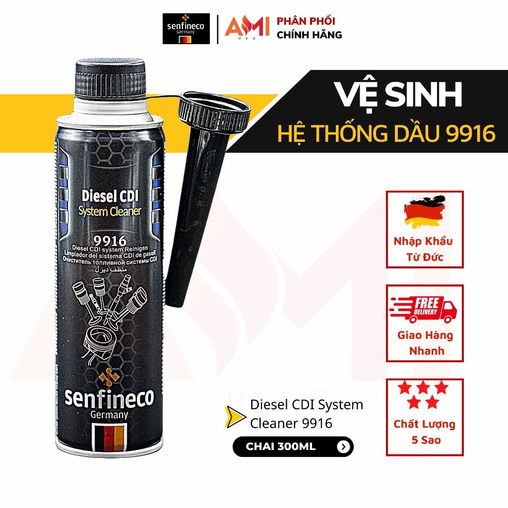 Súc Rửa Cực Sạch Hệ Thống Phun Và Buồng Đốt Máy Dầu Senfineco 9916 Của Đức