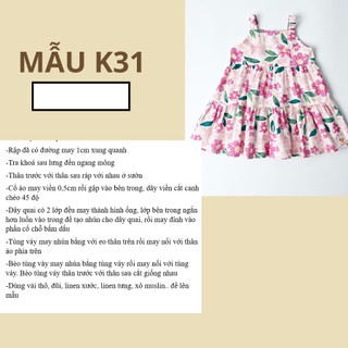 RẬP GIẤY A0 VÁY BÉ 2 DÂY K31