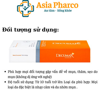 Decumar hết mụn viên hết thâm sẹo