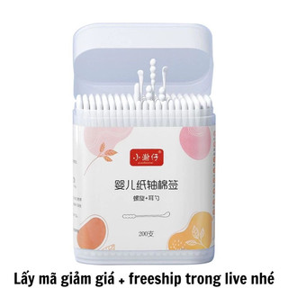Tăm Bông ngoáy tai cho bé 200 cây