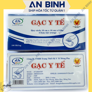 (Q1-HCM) Gạc Y Tế Đông Pha Chưa Tiệt Trùng - Gạc Đắp Mặt Nạ Dùng Cho Spa (Hộp 100 miếng)