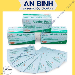 (Q1-HCM) Gạc tẩm cồn tiệt trùng ( Alcohol Pads ) | Bông Tẩm Cồn