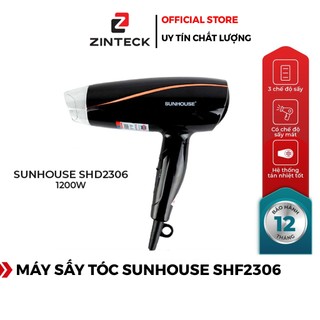 Máy sấy tóc sunhouse màu đen shd2306 -công suât 1200w - chính hãng hd design