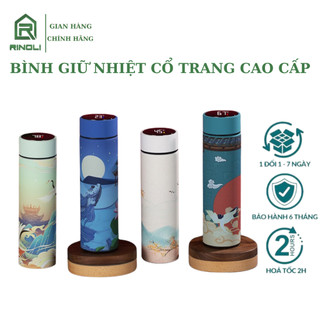 Bình giữ nhiệt cổ trang rinoli có led 500ml inox 304 chống gỉ