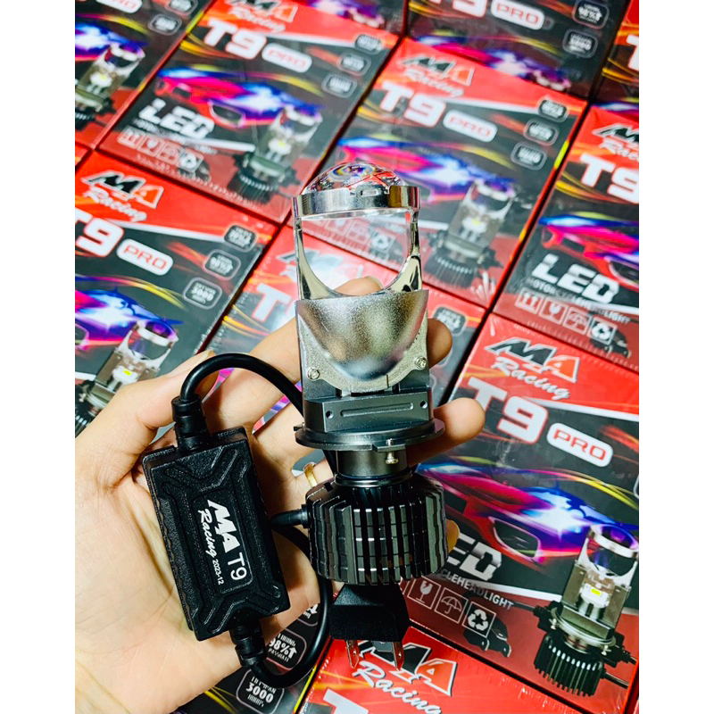 Đèn Bi Cầu Mini T9 Pro 60w M.A Racing siêu sáng chânH4 lắp Zin