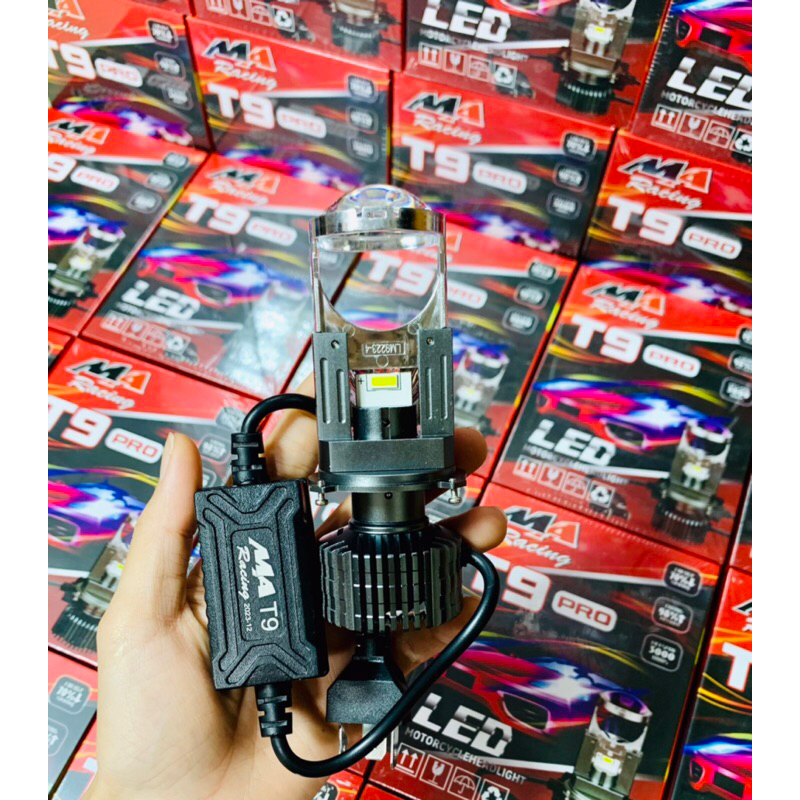 Đèn Bi Cầu Mini T9 Pro 60w M.A Racing siêu sáng chânH4 lắp Zin
