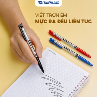 Combo 5/10/20 Bút Bi Thiên Long FO-024 0.7mm | Mực Xanh/Đỏ/Đen, Ngòi 0.7MM, Viết Êm Trơn