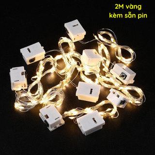 Đèn led đom đóm, đèn fairylight dài 1m/2m kèm sẵn pin