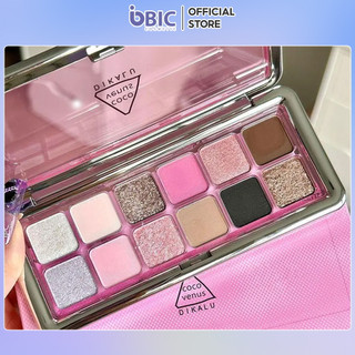Bảng phấn mắt DIKALU 12 màu thời thượng phấn mắt nội địa Trung bảng màu mắt 13g BICCOSMETIC