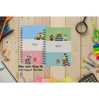 Sổ lò xo kẻ caro a4, b5, a5, a6 200 trang hồng hà 4174 4175 4176 4177