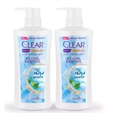 Combo 2 Chai Dầu gội Clear Bạc Hà 450ml Thái Lan Date mới