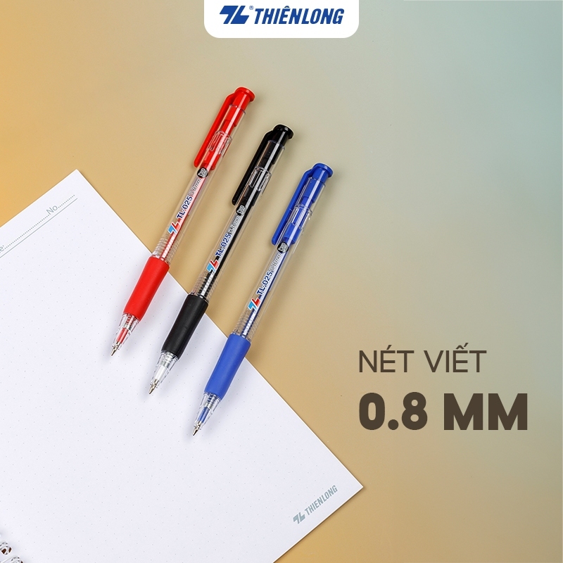 Combo 20/50/100 Bút bi mực đỏ Thiên Long TL-025