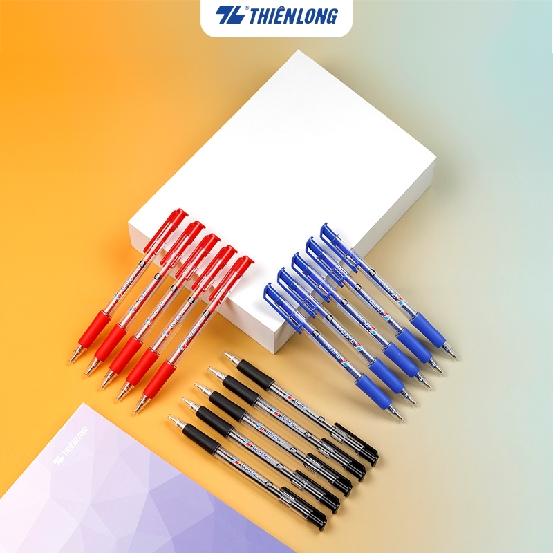 Combo 20/50/100 Bút bi mực đỏ Thiên Long TL-025