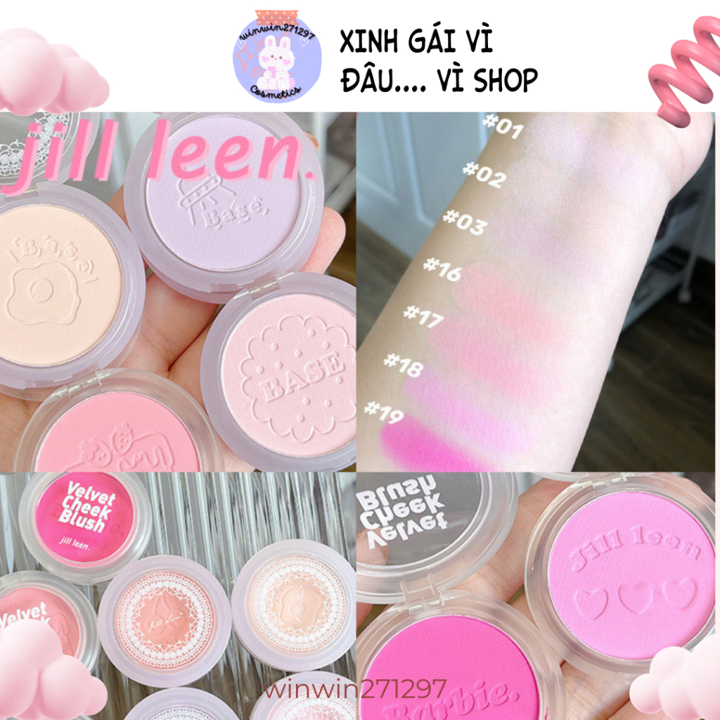 Phấn Má Hồng Jill Leen Màu Đào Tự Nhiên Mờ Lấp Lánh Không Thấm Nước,Má Hồng Tím Bền Màu Lâu Trôi Chính Hãng | BigBuy360 - bigbuy360.vn