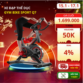 Xe Đạp Tập Thể Dục Tại Chỗ, Xe Đạp Thể Thao GYM Bike Sport Q7 Bàn Đạp Chống Trượt - BH 12 Tháng [MÃ BUYS15T GIẢM 140k]