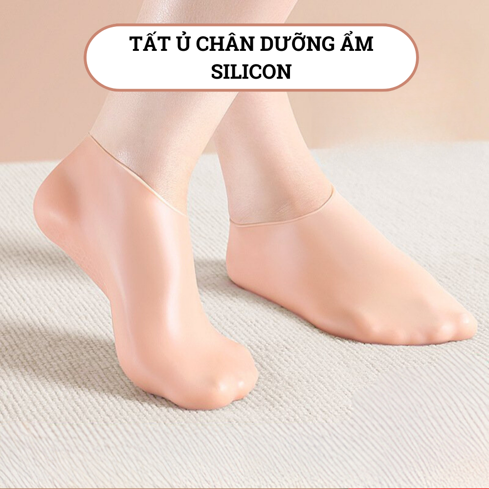 Tất Ủ Chân Silicon Ủ Kem Dưỡng Ẩm Chống Khô Da Nứt Nẻ Gót, Vớ Ủ Chân Giúp Bảo Vệ Da Dưỡng Trắng Mềm Da