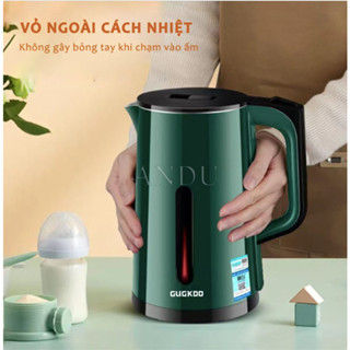 Ấm đun nước siêu tốc CUCKOO ST19 2.5 lít công suất lớn 1500W , lõi inox 304 , vỏ 2 lớp chống bỏng có đèn báo thiết bị
