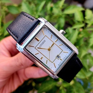 Đồng hồ nam Citizen máy Nhật, mặt Vuông Sang Trọng