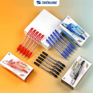  Combo Bút bi Thiên Long TL-025 ngòi 0.8mm - Bút bi nét to tấm đệm mềm 