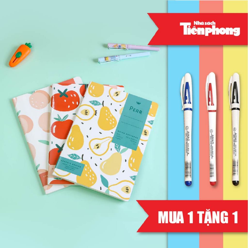 Vở kẻ ngang 120 trang CRABIT Fruits dễ thương chính hãng dành cho học sinh phân phổi bởi Tiền Phong - CB6227