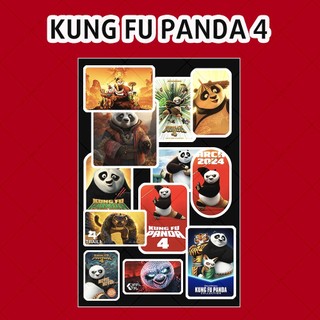 Set 5 miếng dán hình kung fu panda 4 chống thấm nước - size bự