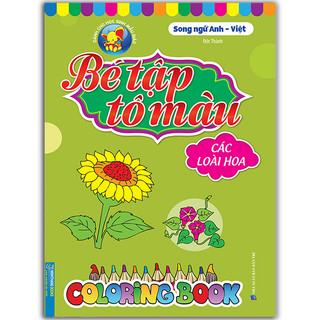 Sách - Bé tập tô màu - Các loài hoa