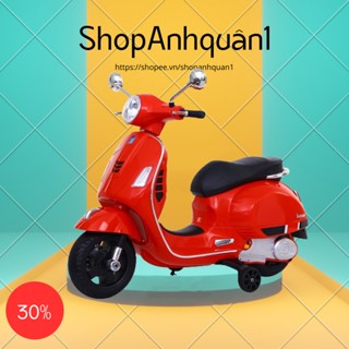 Xe máy vespa cho bé Xe máy điện trẻ em sử dụng chân ga đa chức năng Q618_12V