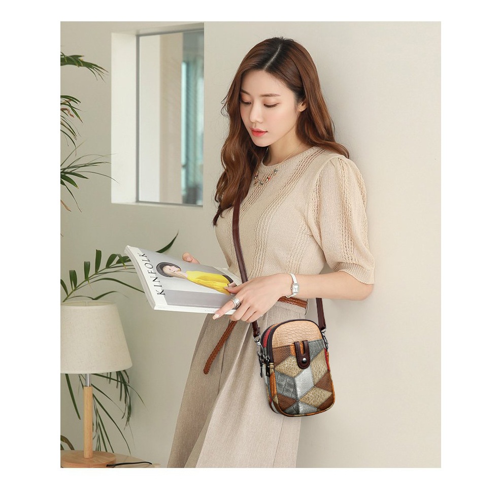 Túi Xách Đeo Vai mini Hình Vuông Phong Cách retro Dành Cho Nữ TXG161