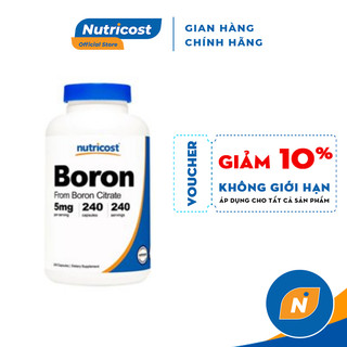 Viên Bổ Sung Boron Tăng Hệ Miễn Dịch Sinh Lý Cho Nam Nutricost Boron 5mg