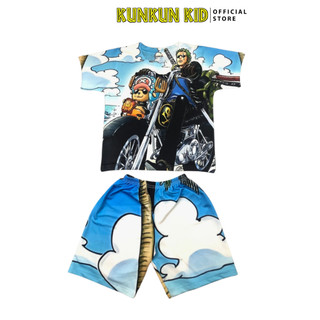 Bộ đồ thun lạnh cho bé gái in 3d hình Zoro One Piece size từ 10-60kg Kunkun Kid TP1131- Quần áo trẻ em cao cấp