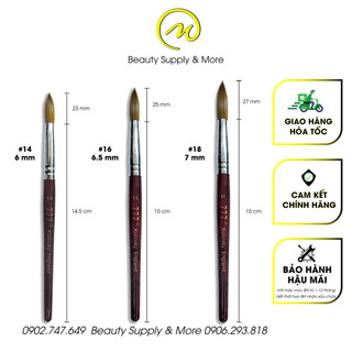 Cọ đắp móng bột 777 kolinsky®england 14/16/18-100%