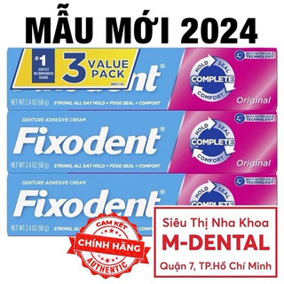 Keo Dán Hàm Răng Giả Fixodent 68g Made in USA [cam kết hàng thật]