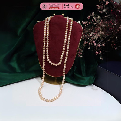 Chuỗi Đeo Cổ Ngọc Trai Cổ Điển 120cm Sang Trọng - Ngọc Trai Trường Thịnh