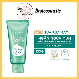 Sữa Rửa Mặt Hoa Cúc Dành Cho Da Mụn Senka Perfect Whip Acne Care
