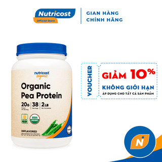 Cung Cấp Protein, Hỗ Trợ Xây Dựng Cơ Bắp Nutricost Organic Pea Protein Isolate 2lb