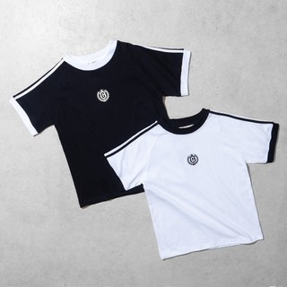 Áo Thun Babytee Phối Viền Tay Logo Caosu In Nổi Unisex - Katus Store 333101
