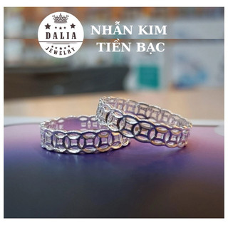 Nhẫn bạc nữ kim tiền trơn sáng lấp lánh DaLiA Jewelry nhẫn bạc trơn không đính đá