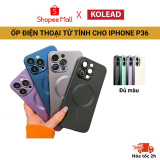 Ốp điện thoại từ tính bảo vệ camera KOLEAD P36 hỗ trợ sạc không dây, chống bám vân dành cho 11 12 13 14 15 Promax