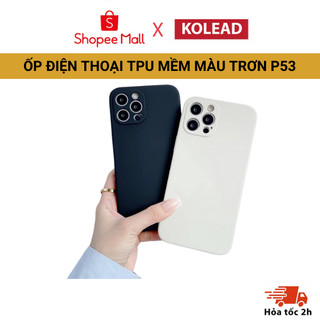 Ốp điện thoại TPU mềm KOLEAD P53 có viền màu sắc trơn đơn giản dành cho IP 14 15 Pro Promax