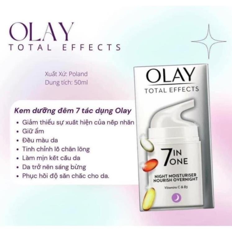 Kem Dưỡng Olay 7 In 1 BẢN UK . Ngày Và Đêm 50ml - sáng da chống lão hóa