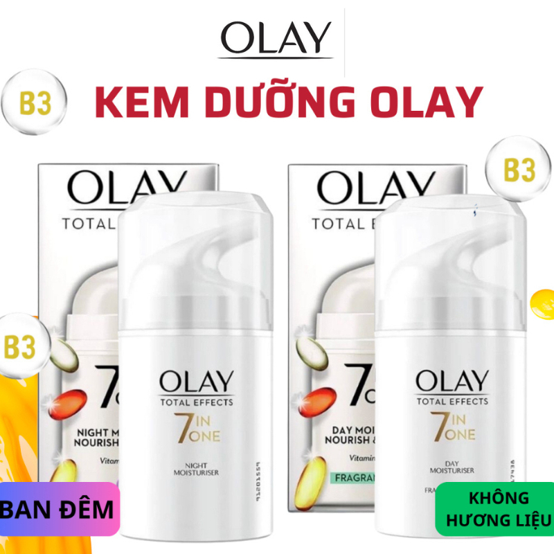 Kem Dưỡng Olay 7 In 1 BẢN UK . Ngày Và Đêm 50ml - sáng da chống lão hóa