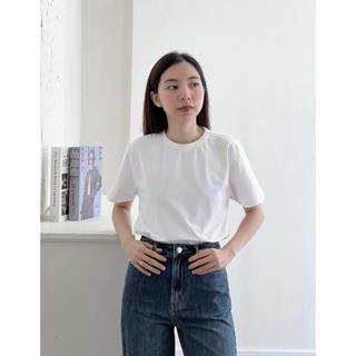 Áo thun rede at3-500 tay ngắn chất cotton form rộng màu trắng cổ tròn thanh lịch freesize dưới 60kg