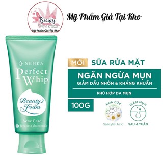 Sữa Rửa Mặt Hoa Cúc Dành Cho Da Mụn Senka Perfect Whip Acne Care 100g