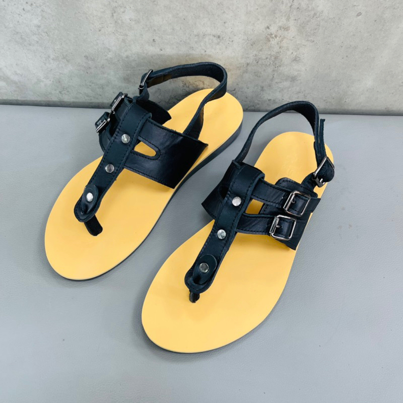 Sandal Unisex, dép quai ngang, dép nam da bò, không thấm nước, êm chân thoải mái  Atshoes XDMM02