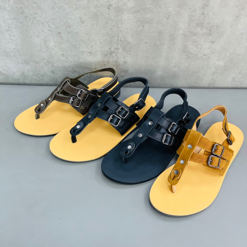 Sandal Unisex, dép quai ngang, dép nam da bò, không thấm nước, êm chân thoải mái  Atshoes XDMM02